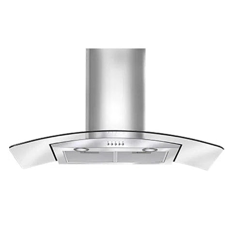 Canopy Rangehood Artusi Artusi 90cm Curved Glass Canopy Rangehood Stainless Steel ACG900X