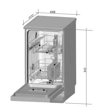 Artusi 45cm Freestanding Dishwasher Stainless Steel