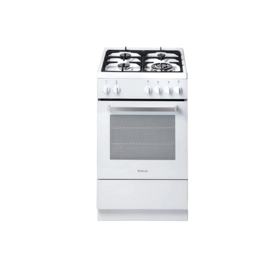 Freestanding Oven Artusi Artusi 54cm Dual Fuel Oven/Stove with Gas Hob White AFGE5440W