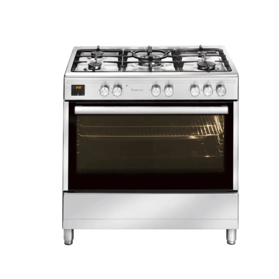 Freestanding Oven Artusi Artusi 90cm Freestanding Cooker With Clock Stainless Steel AFG913X/1
