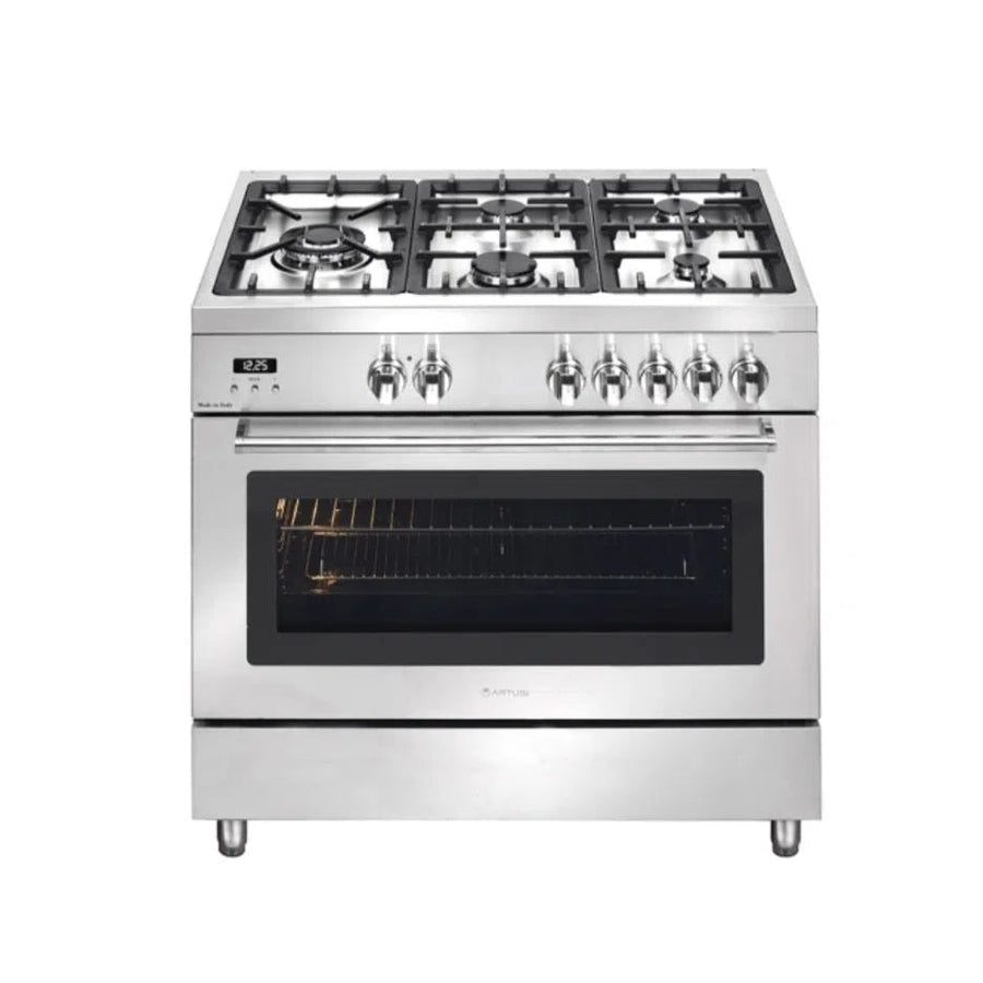 Freestanding Oven Artusi Artusi  90cm Freestanding Dual Fuel Oven/Stove Stainless Steel AFG915X
