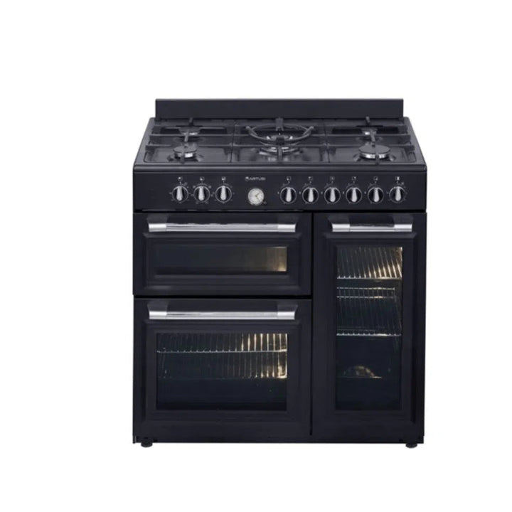 Artusi 90cm Oven/Stove With Gas Hob Matte Black