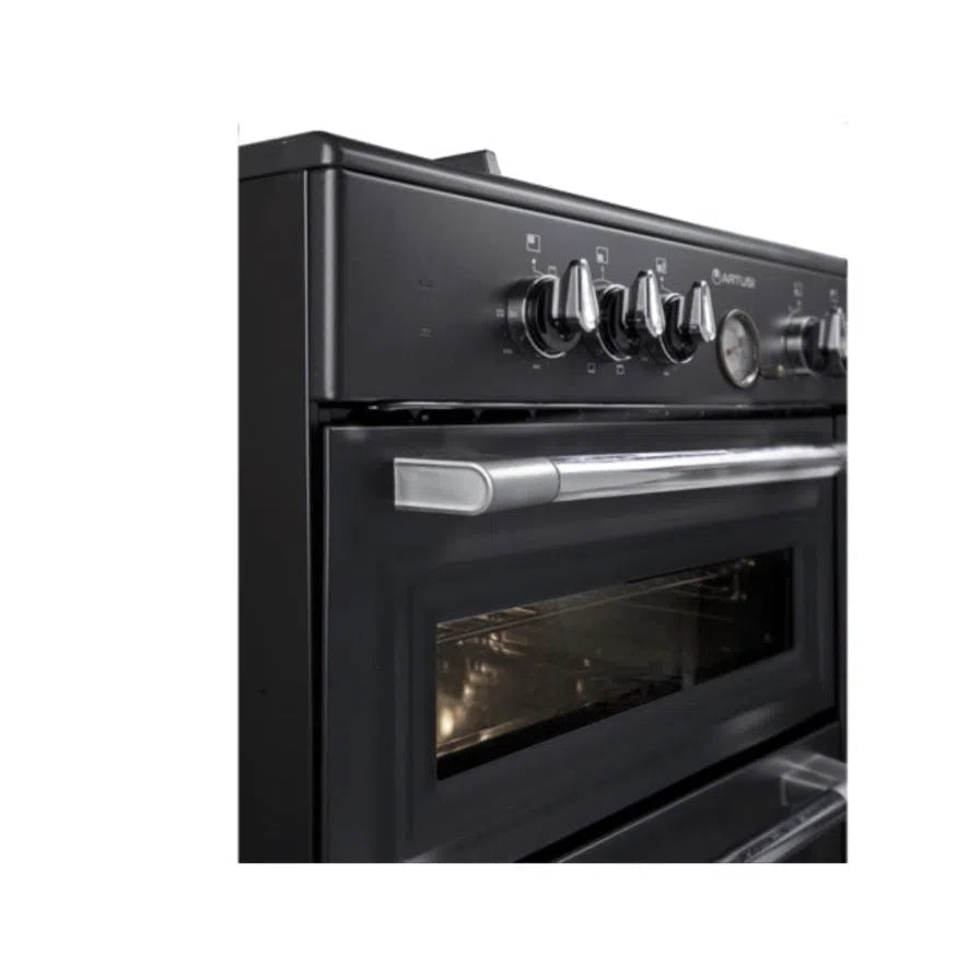 Artusi 90cm Oven/Stove With Gas Hob Matte Black