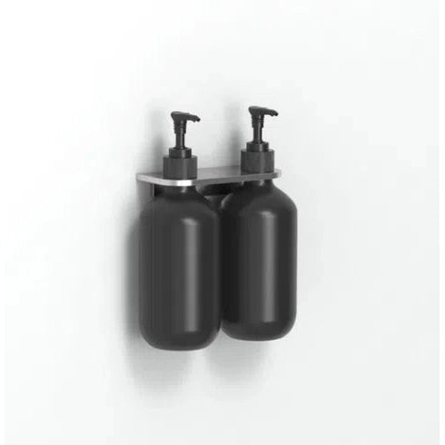 Soap Dispenser Avenir Avenir Universal Lotion Bottle Holder - Brushed Nickel Double