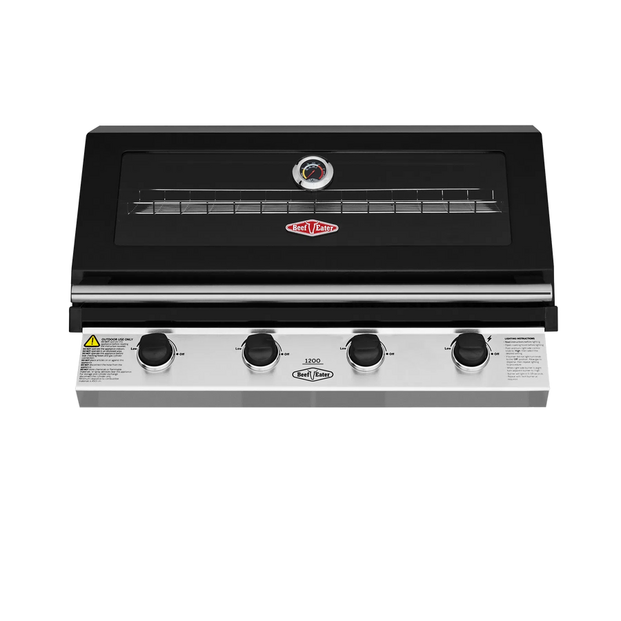 Built In BBQ BeefEater BeefEater 1200 Series 4 Burner Built In BBQ Black