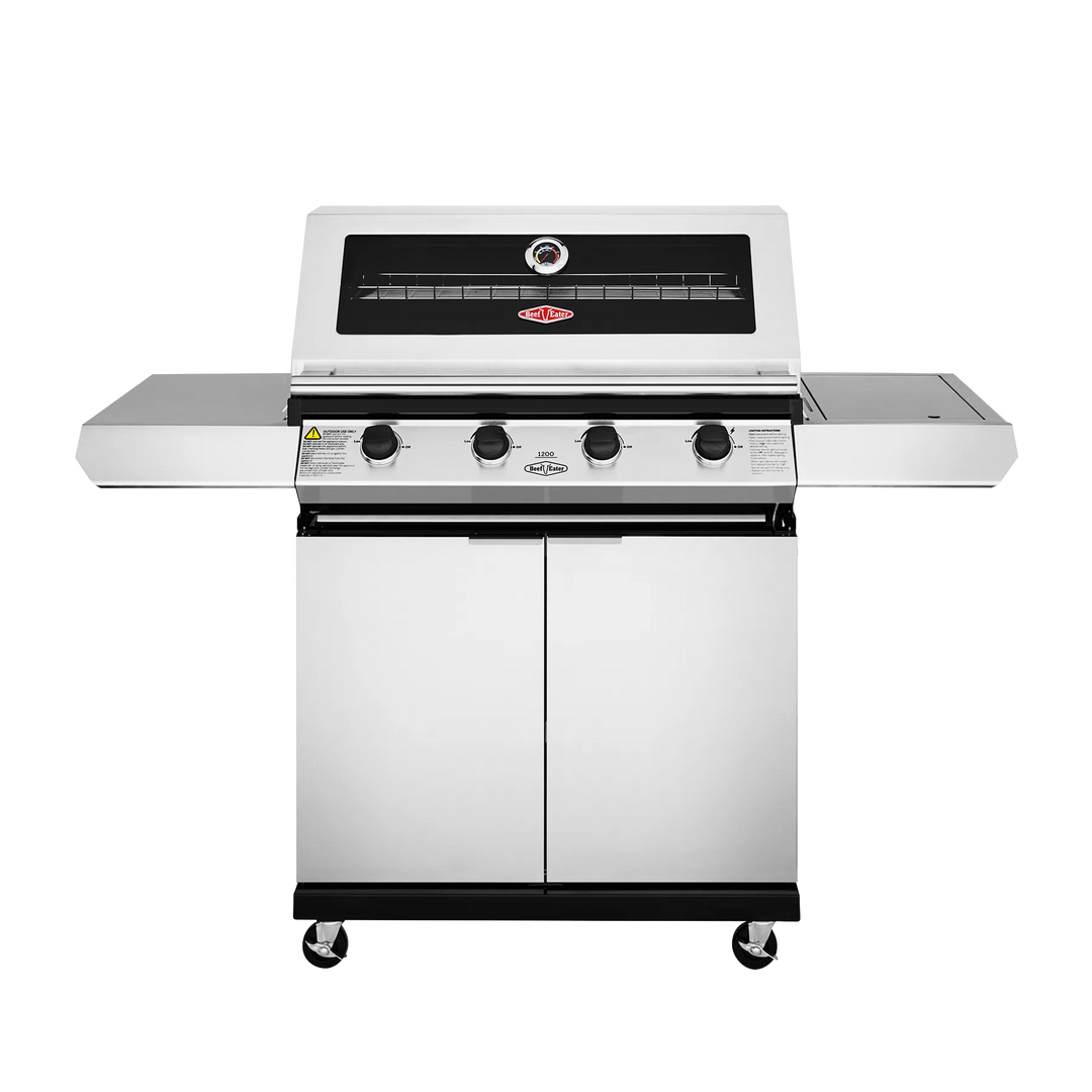 BeefEater 1200 Series 4 Burner BBQ & Trolley + Side Burner Design 10