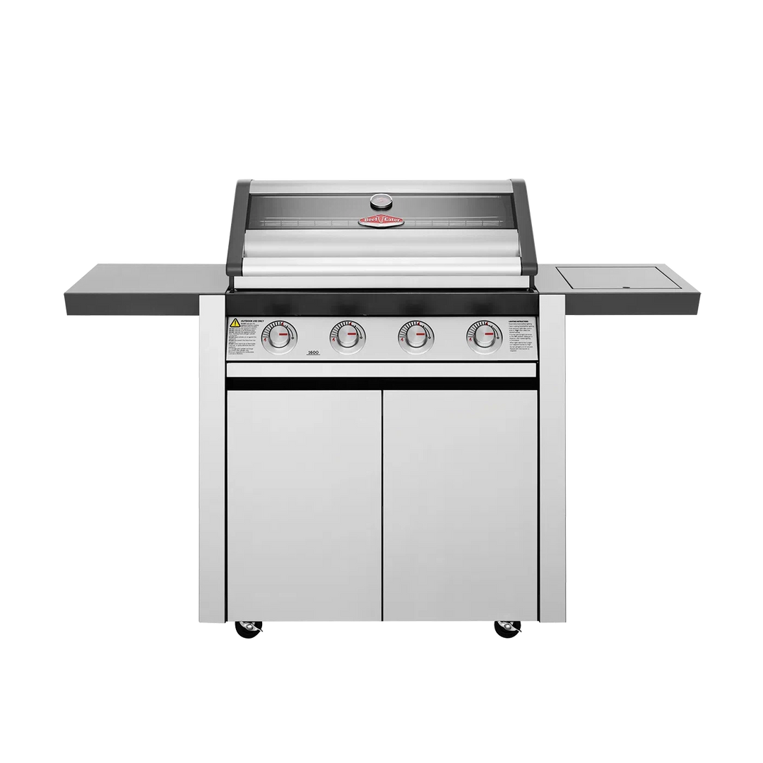 BeefEater 1600 Series 4 Burner BBQ + Side Burner & Trolley Design 10