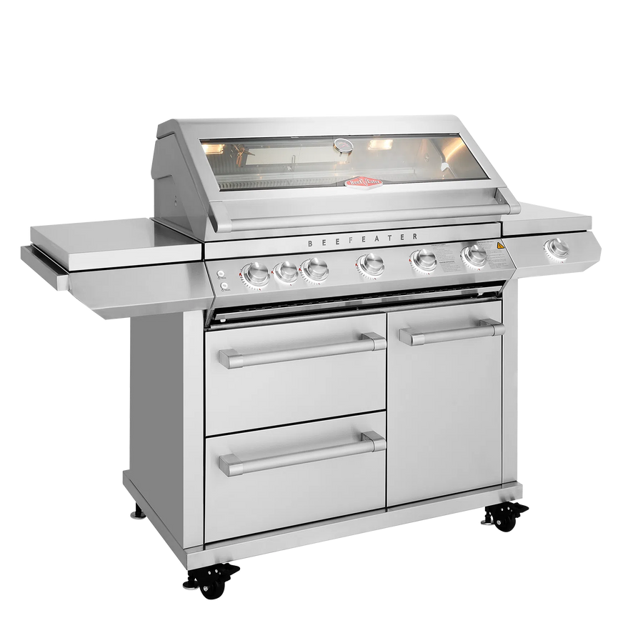 Freestanding BBQ BeefEater BeefEater 7000 Premium 5 Burner BBQ + Side Burner & Trolley