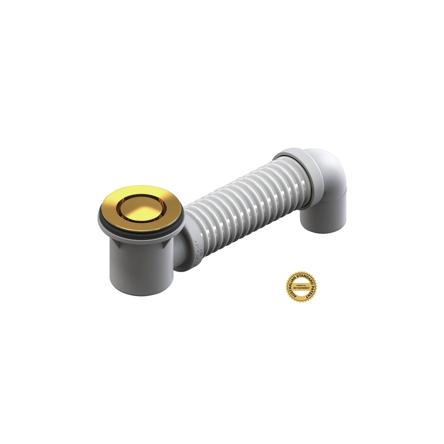 Wastes Bounty Bathroomware Bounty Bathroomware Pop Down Bath Plug With Flexible Connector Polished Brass