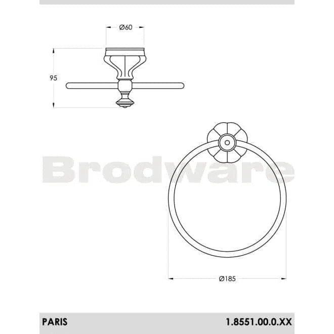 Accessories Brodware Brodware Paris Towel Ring