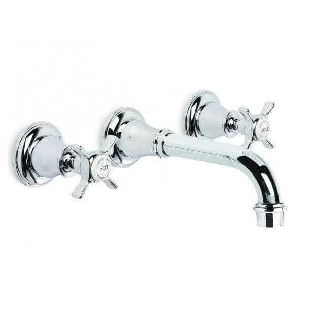 Bath Tap Brodware Brodware Neu England Wall Basin/Bath Set With Cross Handles