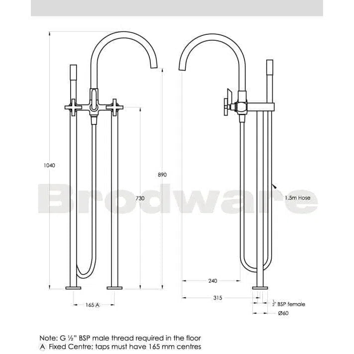 Brodware City Plus Bath/Hand Shower Diverter