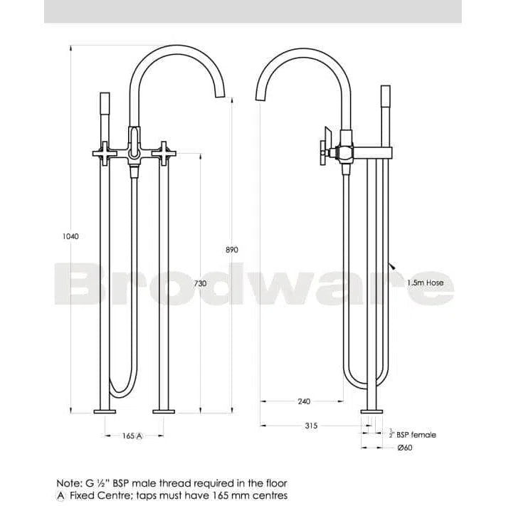 Hand Shower Brodware Brodware City Plus Bath/Hand Shower Diverter
