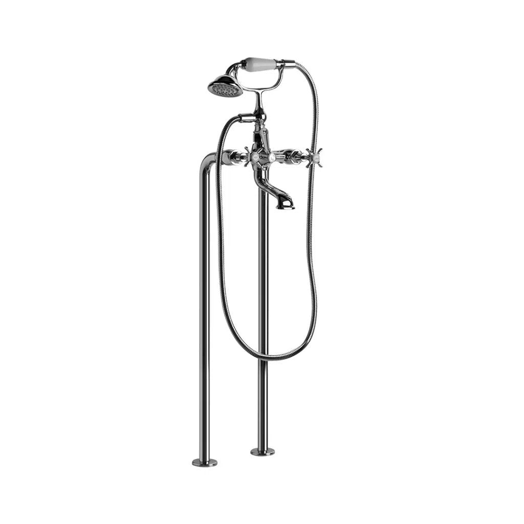 Brodware Neu England Bath Mixer With Hand Shower, Floor Mount