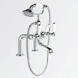 Brodware Winslow Hob Mounted Bath Mixer with Hand Shower