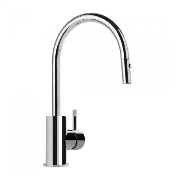 Pull Out Tap Brodware Brodware Yokato Kitchen Mixer With Pull-Out Spray, Knurled Lever Handle Chrome