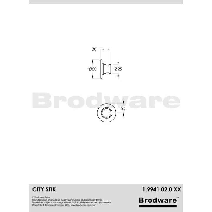 Shower Diverter Brodware Brodware City Stik Push/Pull Diverter