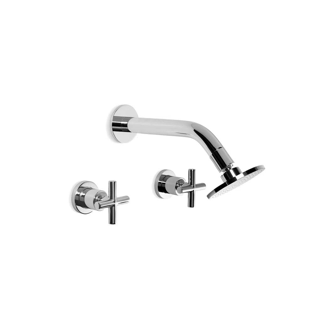 Brodware City Plus Shower Set with 100mm Rose and Cross Handles