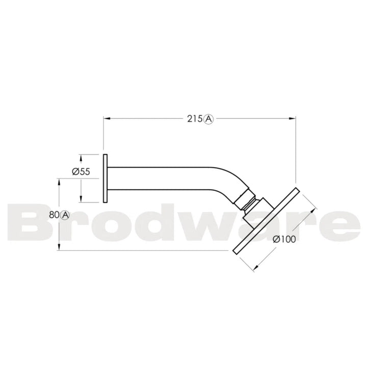 Brodware City Cue Shower On Fixed Arm
