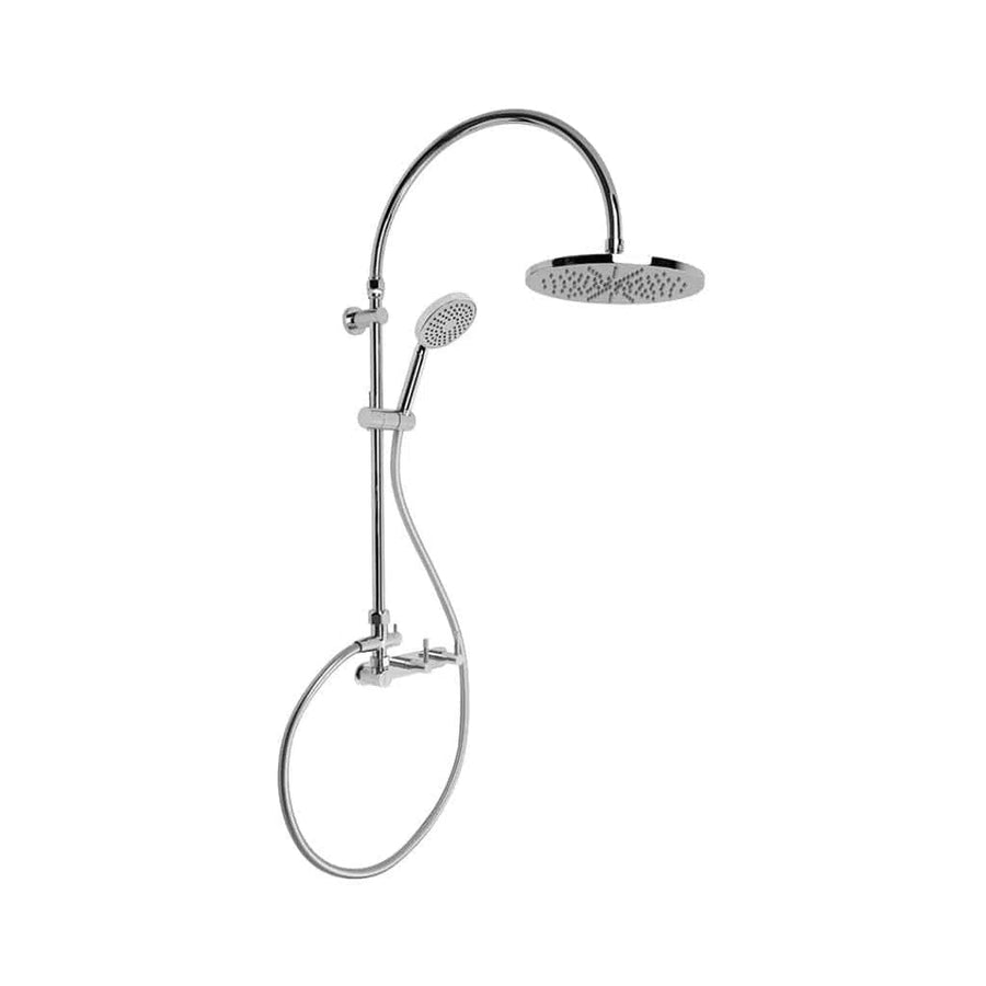 Showers Brodware Brodware Yokato Overhead Shower Set Chrome / Knurled Levers