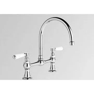 Sink Mixers Brodware Brodware Winslow Kitchen Set, 200mm Fixed Centres, Lever Handles White Lever