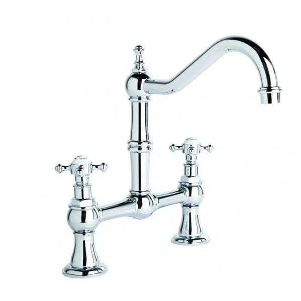 Sink Mixers Brodware Brodware Winslow Kitchen Set With Traditional Swivel Spout Cross Handle - Ceramic Disc