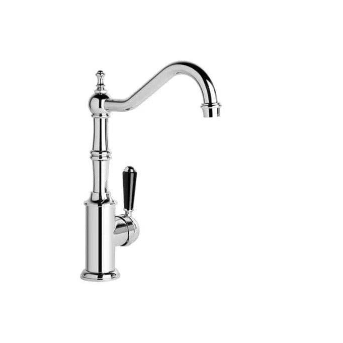 Sink Mixers Brodware Brodware Winslow Single Lever Sink Mixer With Traditional Swivel Spout Black Lever