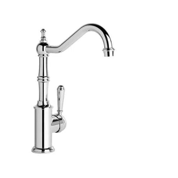 Sink Mixers Brodware Brodware Winslow Single Lever Sink Mixer With Traditional Swivel Spout Metal Lever