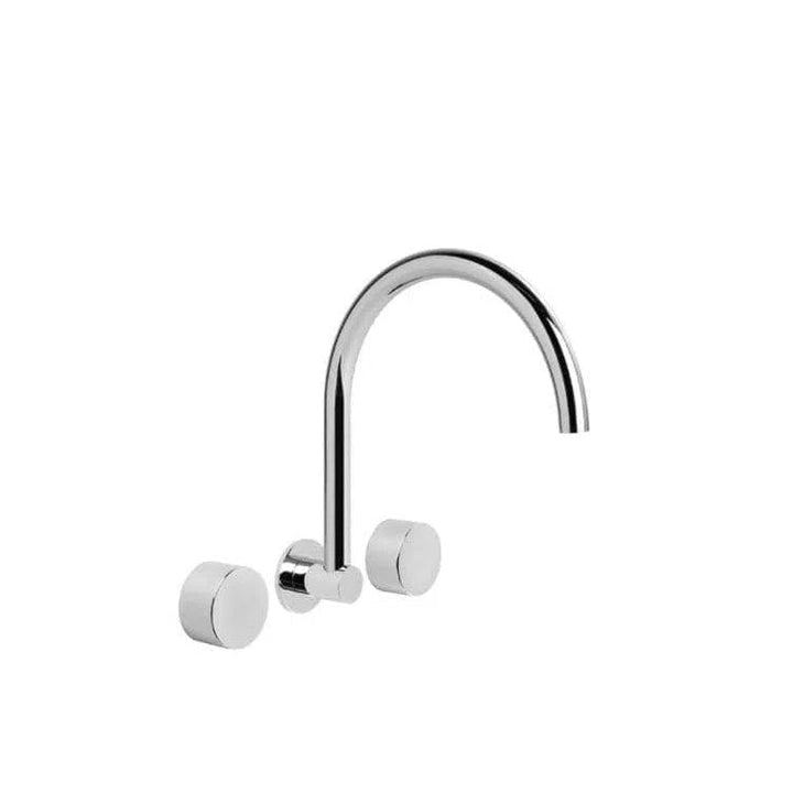 Brodware Halo Wall Set With Swivel Gooseneck Spout
