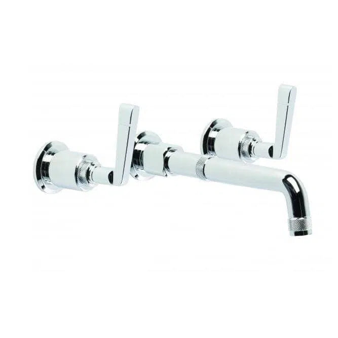 Tapware Brodware Brodware Industrica Wall Set With 250mm Spout Metal Levers with Flow Control