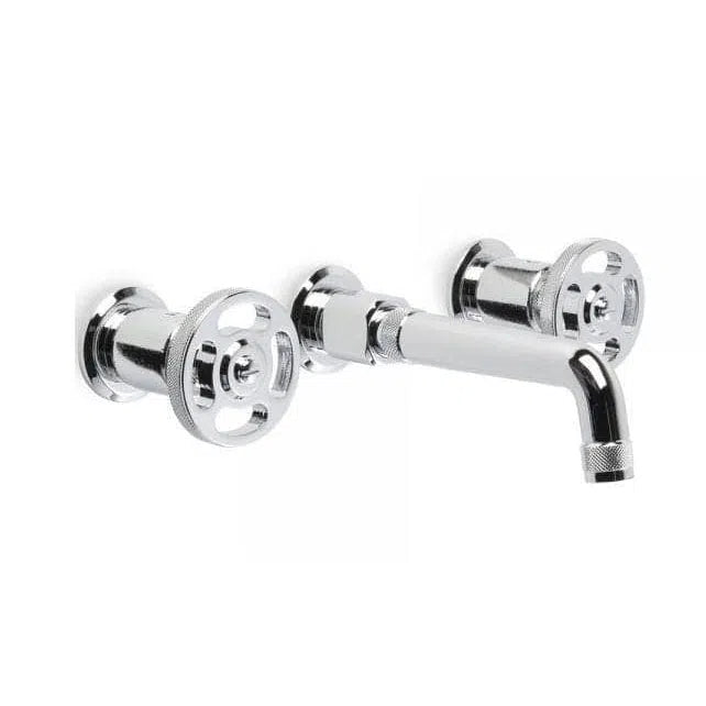 Tapware Brodware Brodware Industrica Wall Set With Spout Cross Handles
