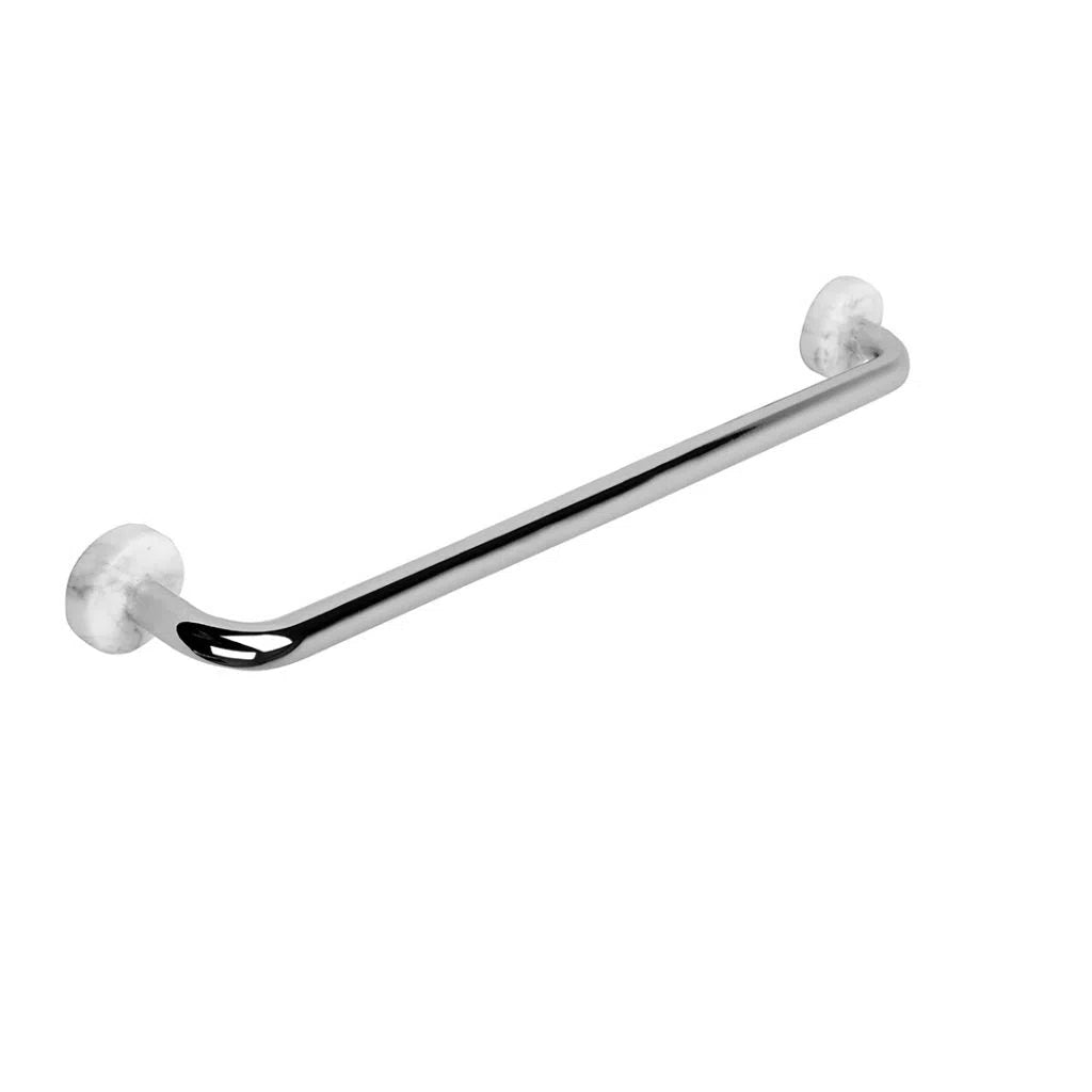 Brodware Halo Single Towel Rail 600mm with Marble Trim