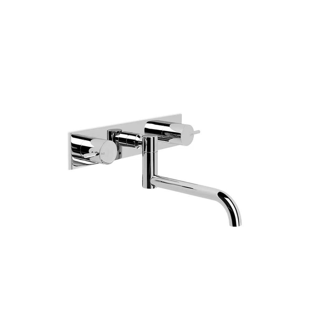 Brodware City Stik Fixed Configuration Swivel Spout Wall Set With Flow Control