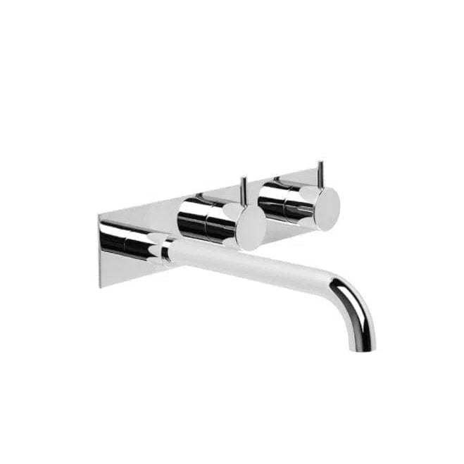 Brodware Minim Offset Wall Set with Back Plate Bath/Basin