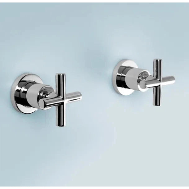 Brodware City Plus Wall Taps - Cross Handles With Ceramic Disc