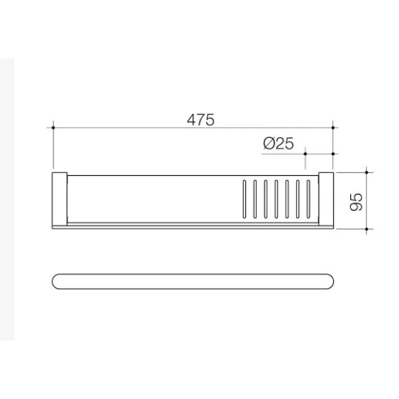 Caroma Urbane II Bathroom Shelf - Brushed Brass