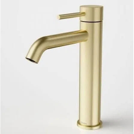 Caroma Liano II Mid Tower Basin Mixer - Brushed Brass PVD