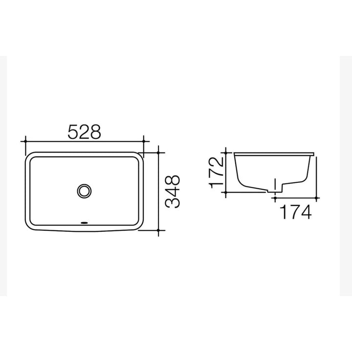 Caroma Cube 500 Under Counter Basin