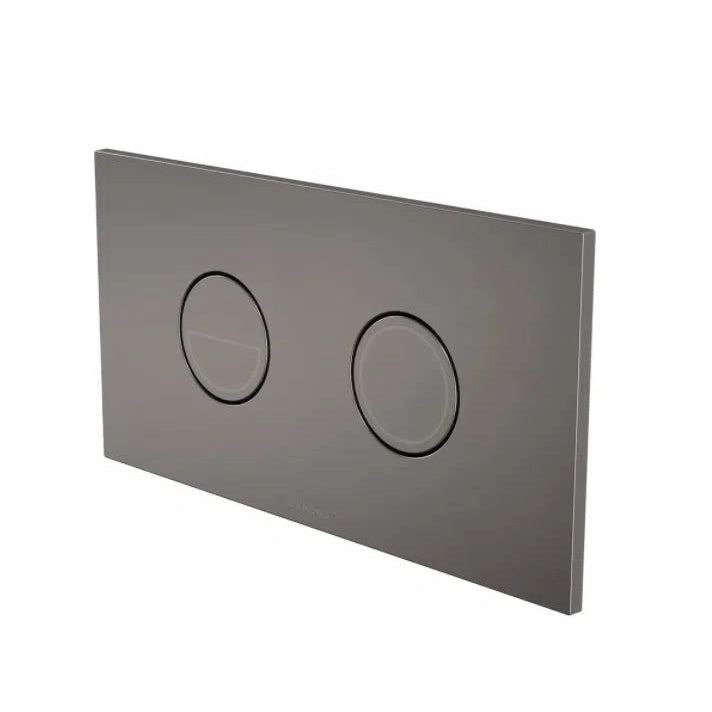 Cistern Buttons Caroma Caroma Invisi Series II Gunmetal Round Dual Flush Plate And Buttons