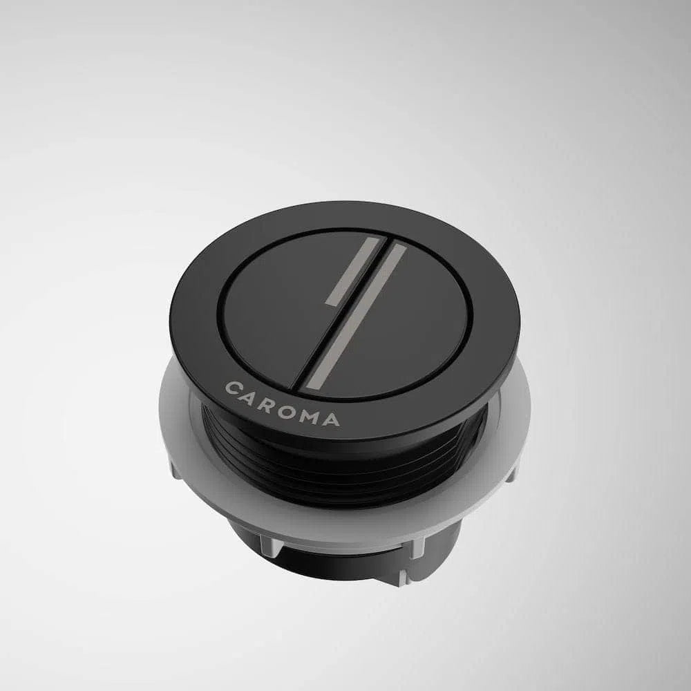 Caroma Round Cistern Button & Bezel Dual Flush - Black