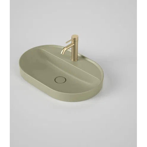 Caroma Liano II 600mm Pill Inset Basin with Tap Landing