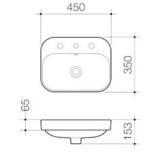 Caroma Luna Inset Basin