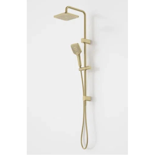 Caroma Luna Multifunction Rail Shower With Overhead Brushed Brass