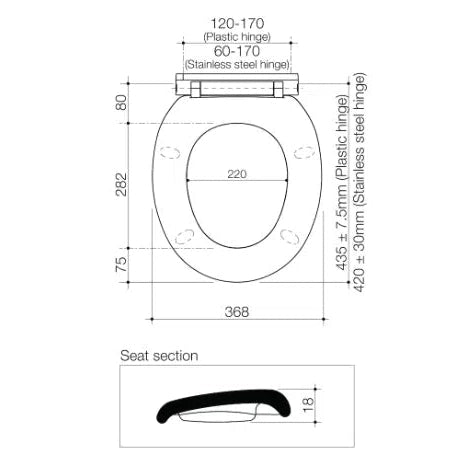 Caroma Trident Standard Toilet Seat