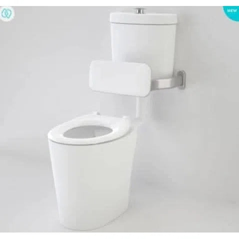 Caroma Care 610 Cleanflush Connector Toilet Suite With Back Rest And Caravelle Single Flap Seat