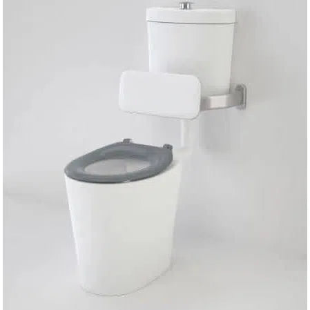 Caroma Care 610 Cleanflush Connector Toilet Suite With Back Rest And Caravelle Single Flap Seat