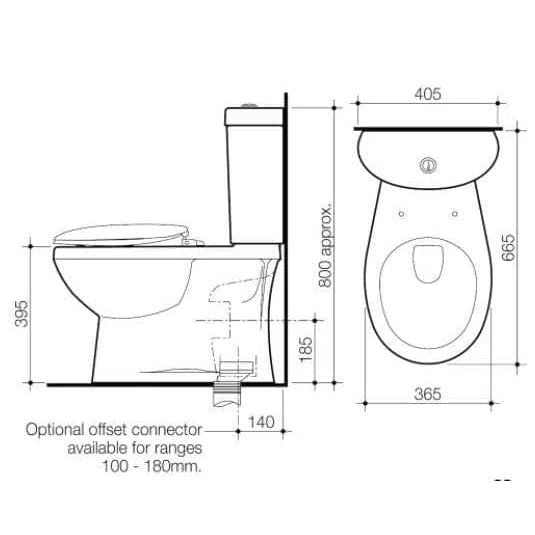 Caroma Profile Il Close Coupled Toilet Suite