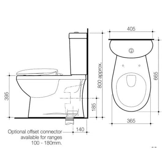 Caroma Profile Il Close Coupled Toilet Suite