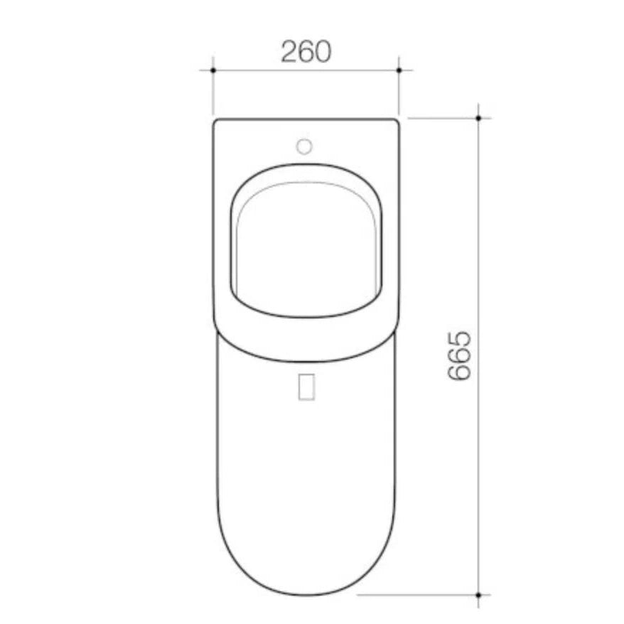 Caroma Cube 0.8L Electronic Urinal Series II