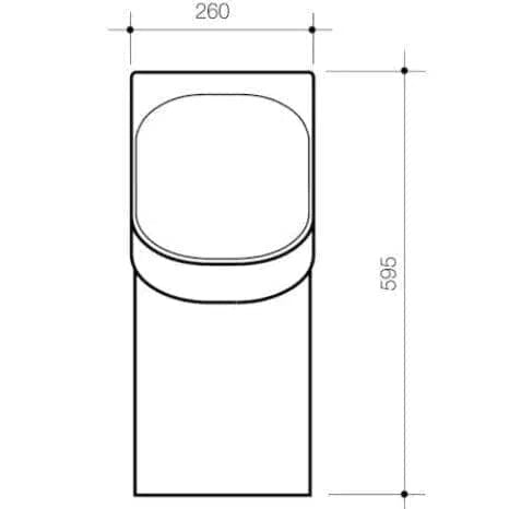 Caroma H2 Zero Cube Waterless Urinal